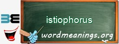 WordMeaning blackboard for istiophorus